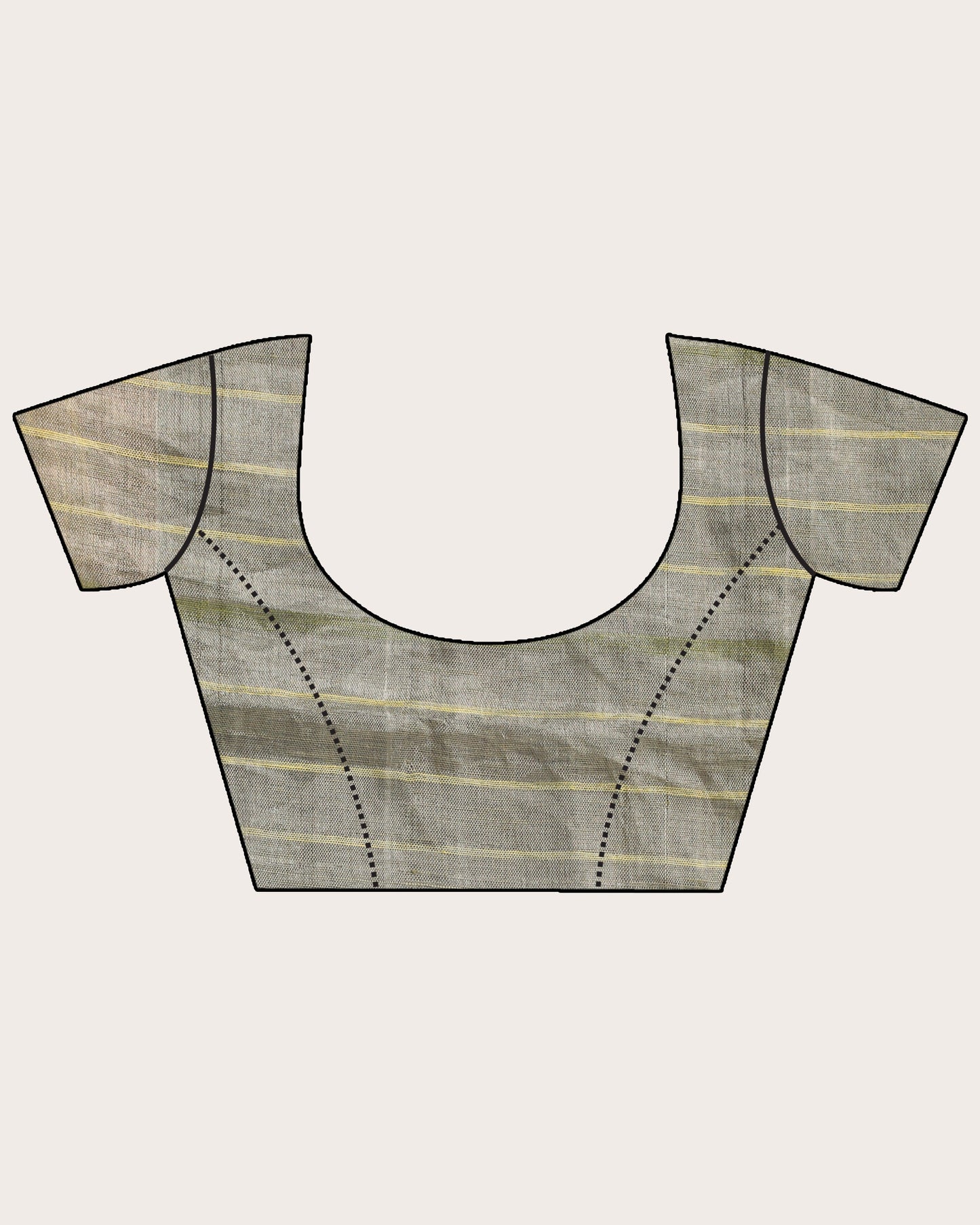 Women's Medium Spring Bud Traditional Check Linen Handloom Saree