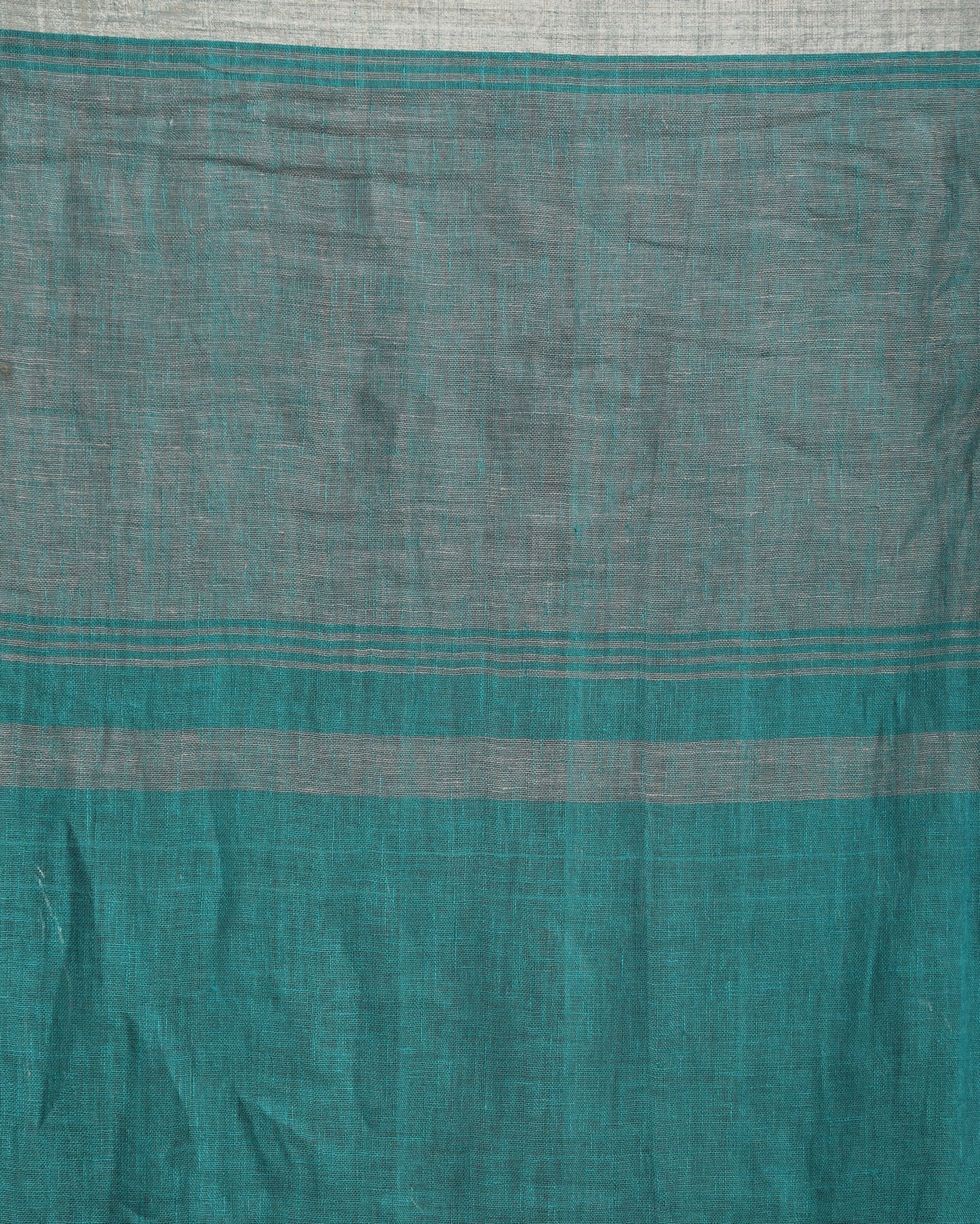 Women's Multicolour Traditional Handloom Check Linen Saree