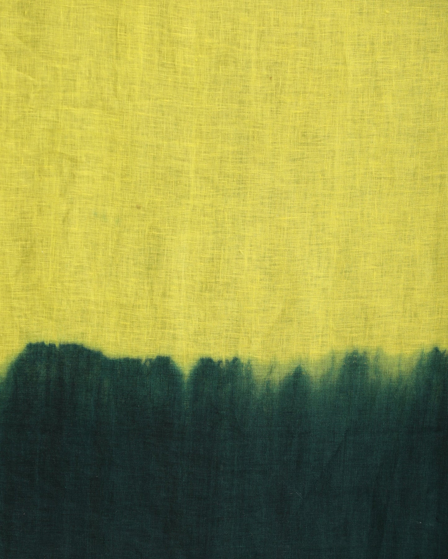 Women's Lemon Dark Greentraditional Handloom Linen Saree