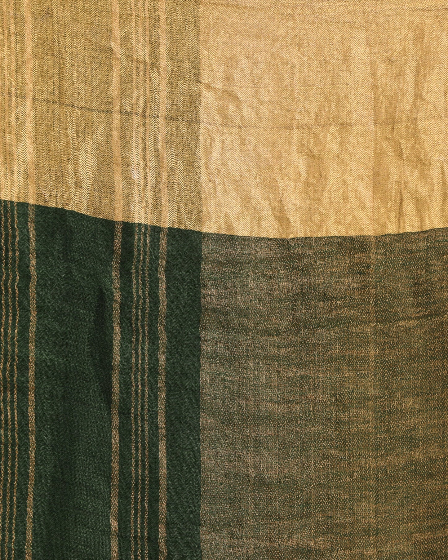 Women's Dark Greentraditional Handloom Linen Saree