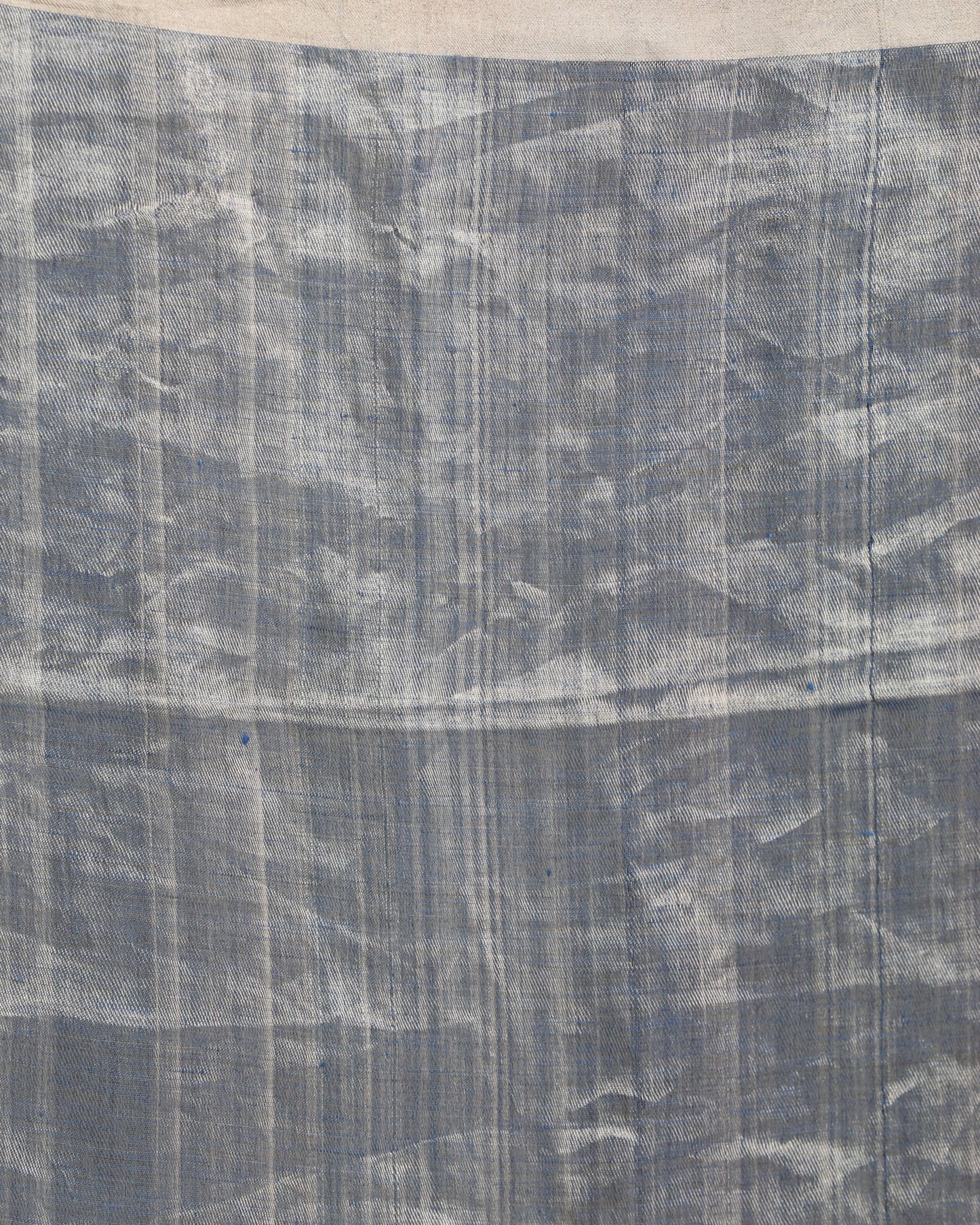Women's Multicolour Traditional Handloom Check Linen Saree