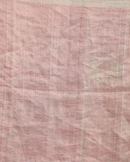 Women's Multicolour Traditional Handloom Check Linen Saree