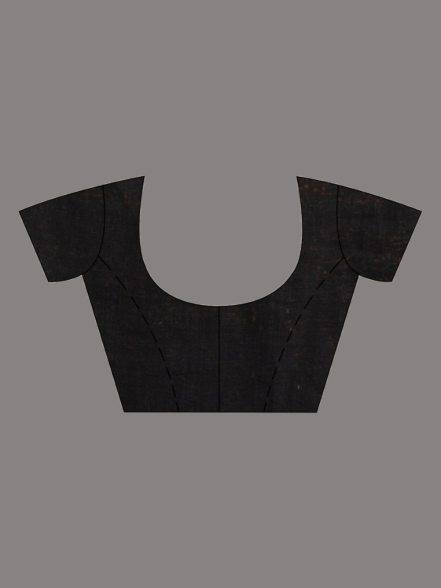Women's Black jamdani handwoven linen saree