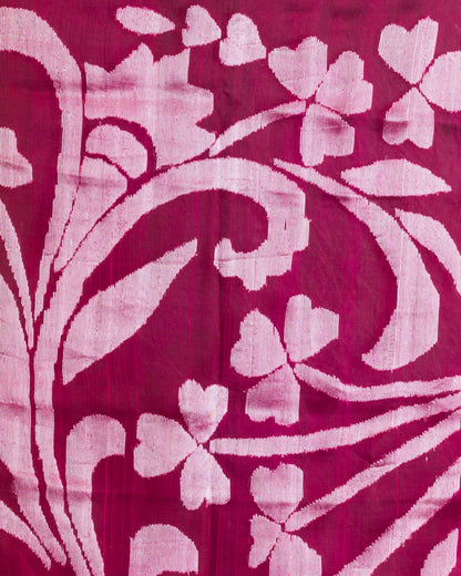 Women's Pink matka silk jamdani saree