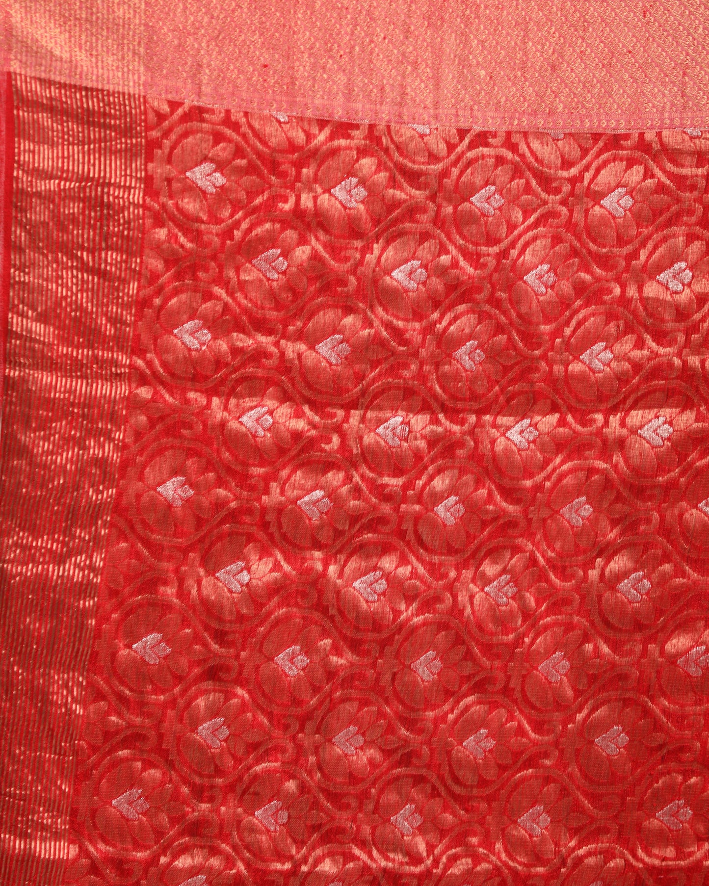 Women's Red Handloom Traditional Tangail Matka Silk Saree