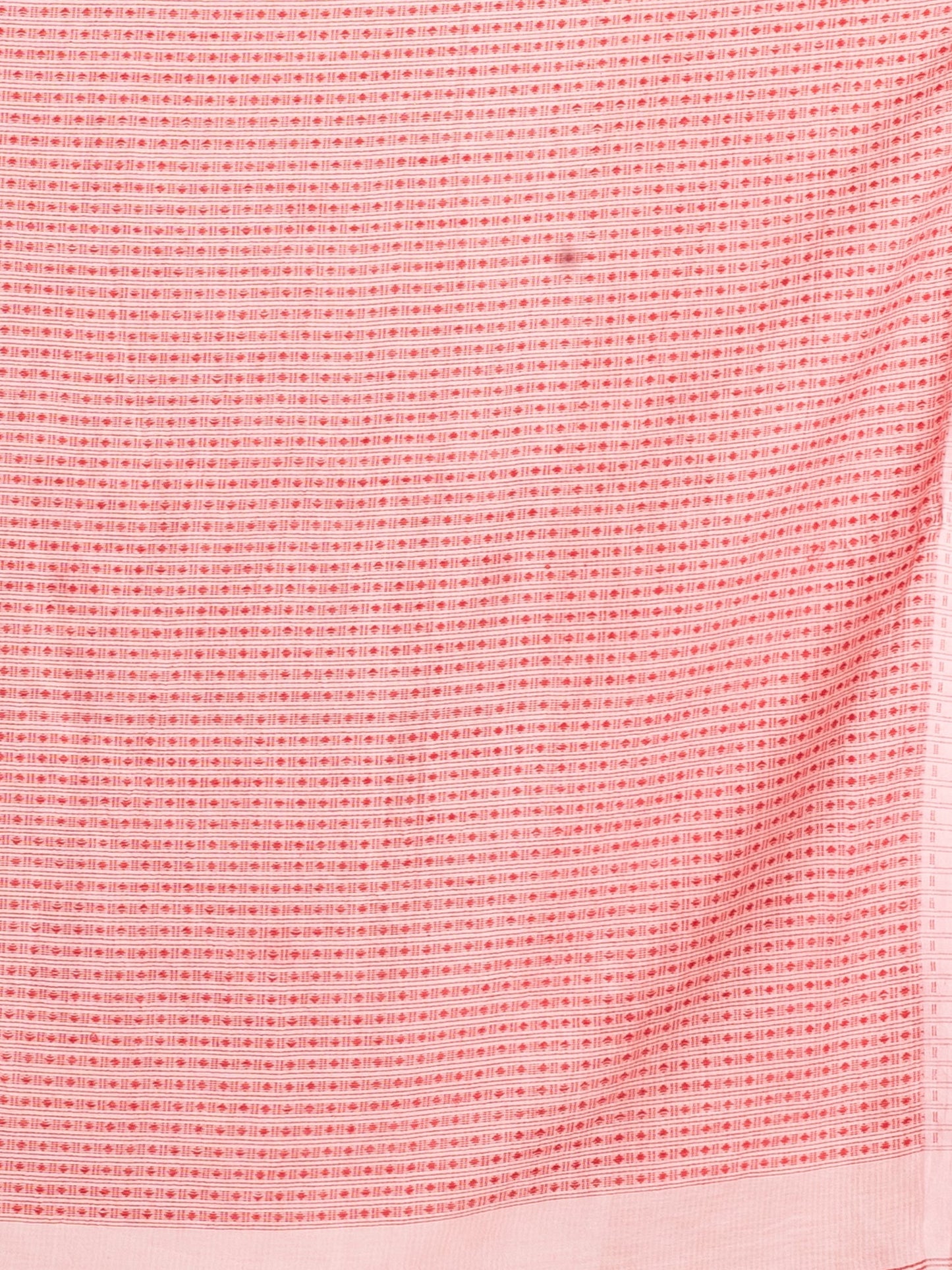Women's Pink salt resham cotton kota check all over Buti jacquqrd Pallu handwoven saree