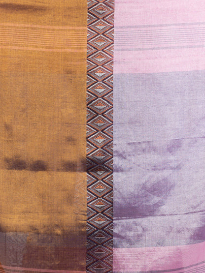 Women's Gold pink Madhumani Jacquard handloom Saree