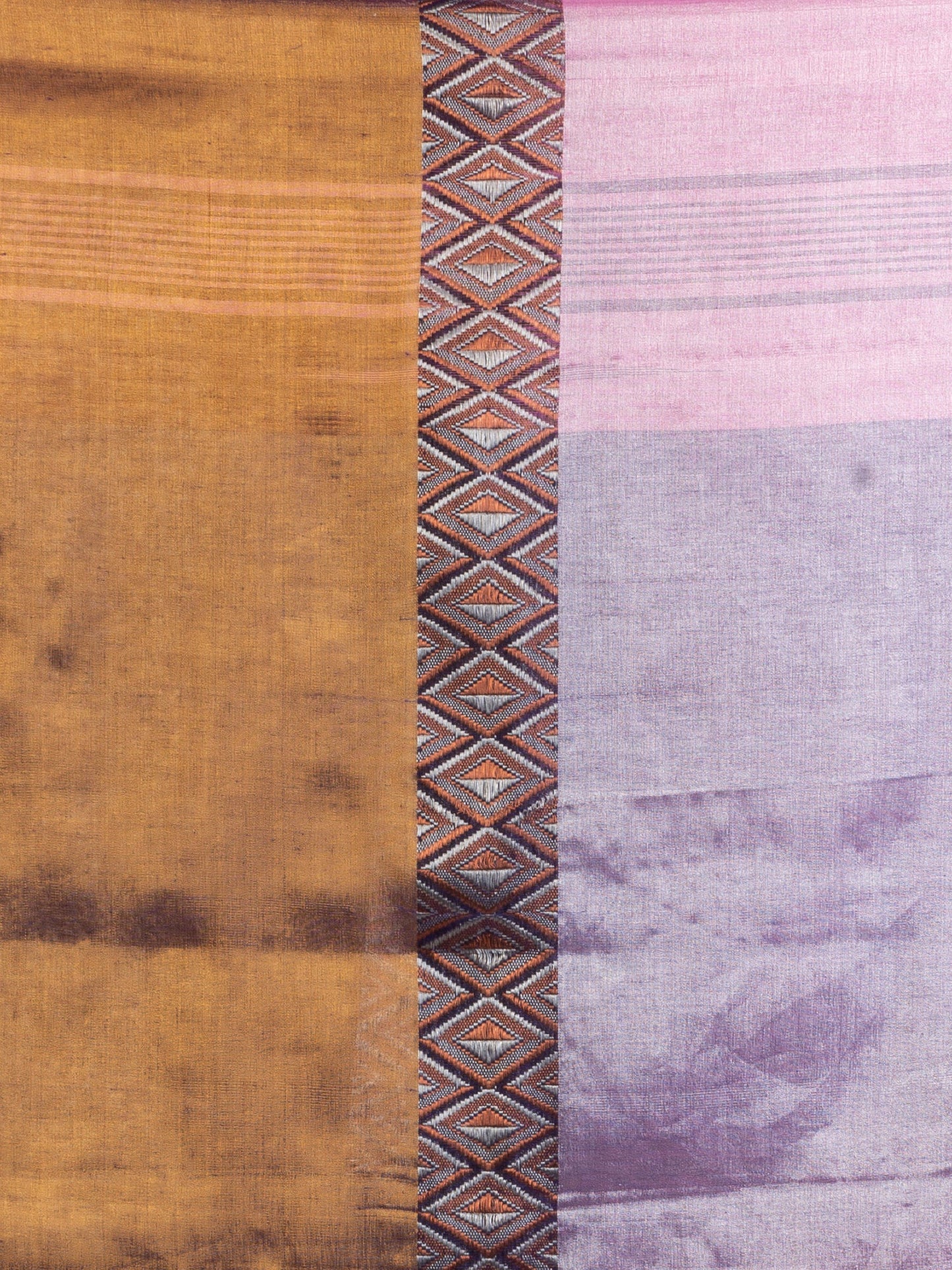 Women's Gold pink Madhumani Jacquard handloom Saree