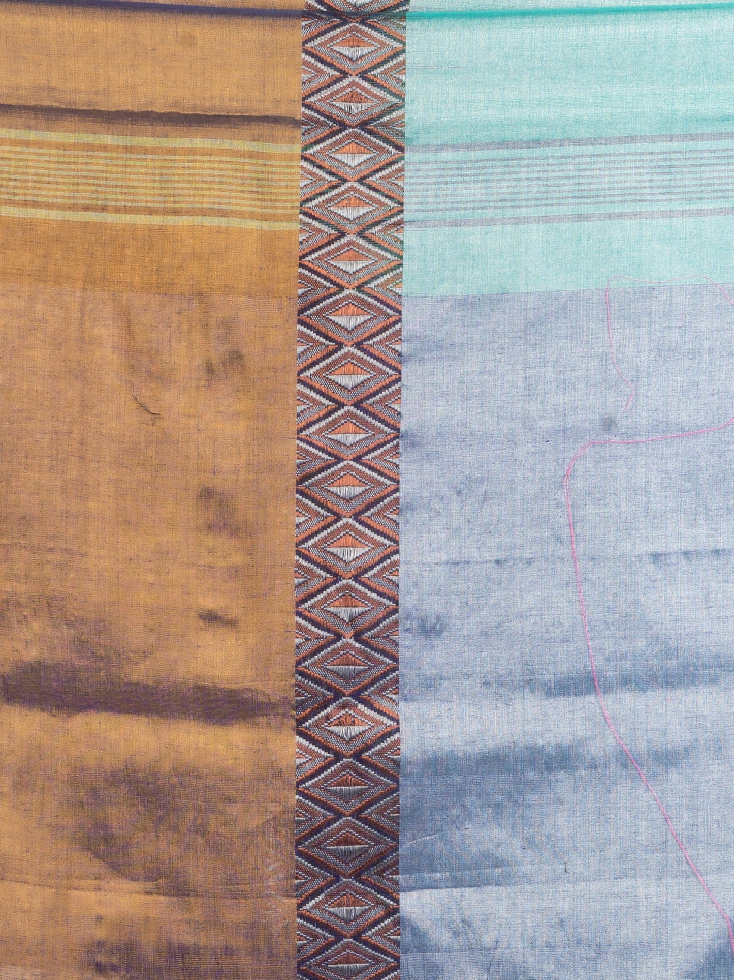 Women's Gold Firoja Zari Cotton Tissue Madhumani Jacquard handloom Saree