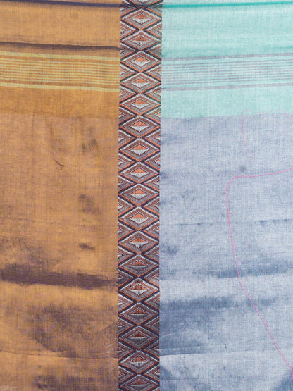 Women's Gold Firoja Zari Cotton Tissue Madhumani Jacquard handloom Saree