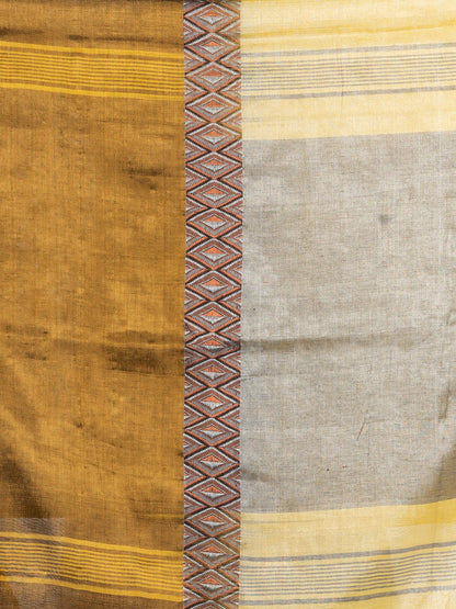 Women's Gold Jungle Zari Cotton Tissue Madhumani Jacquard handloom Saree