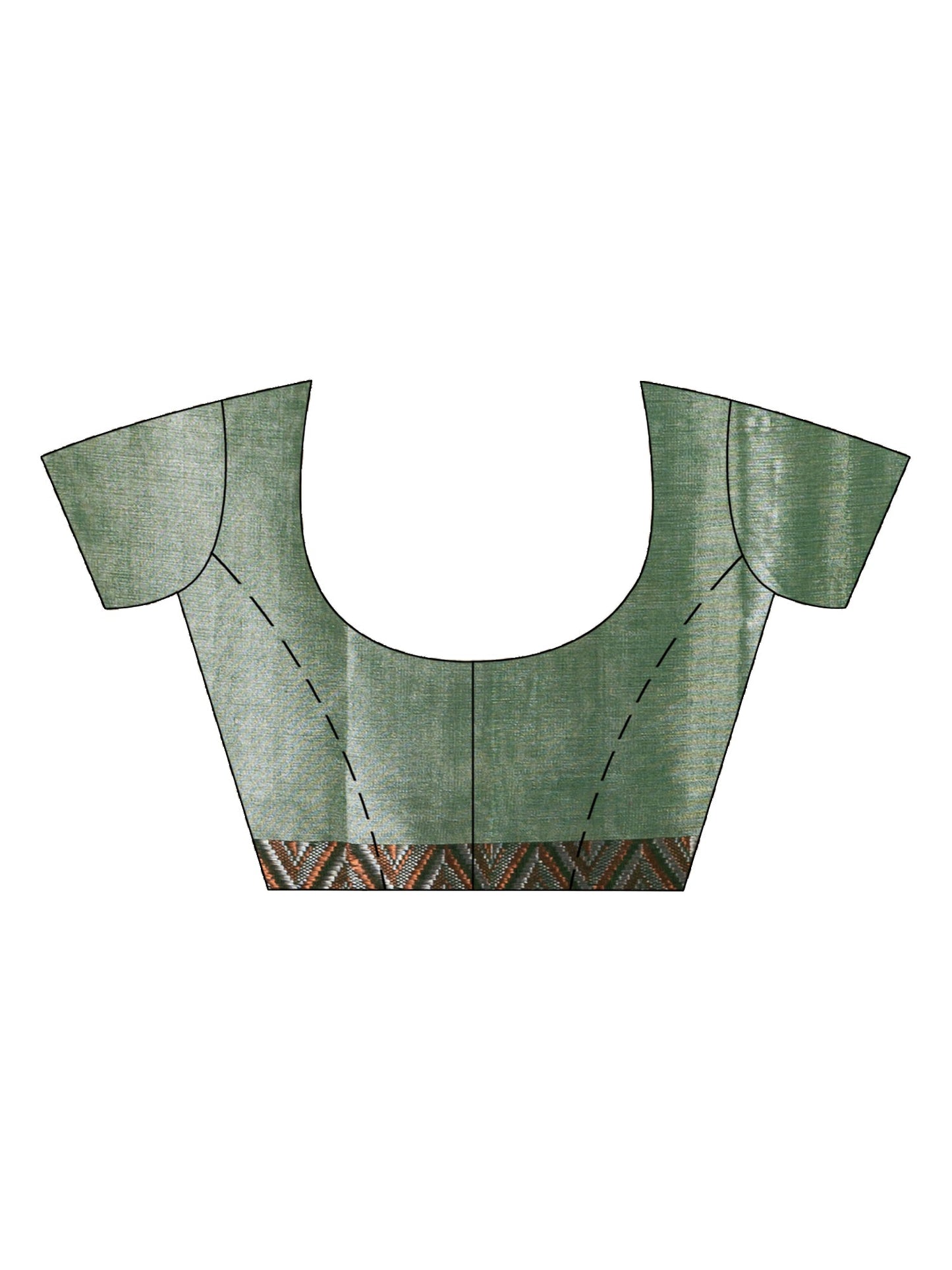 Women's Green And Off White Zari Cotton TissueMadhumani Jacquard handloom Saree