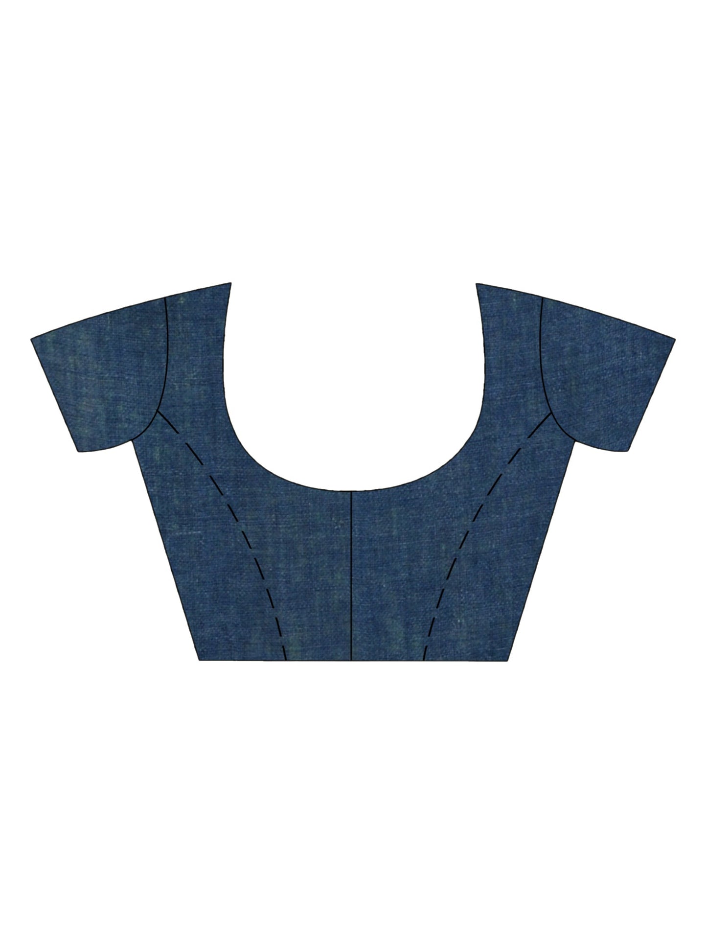 Women's Nevy blue And muga Stipe Handwoven linen handloom Saree