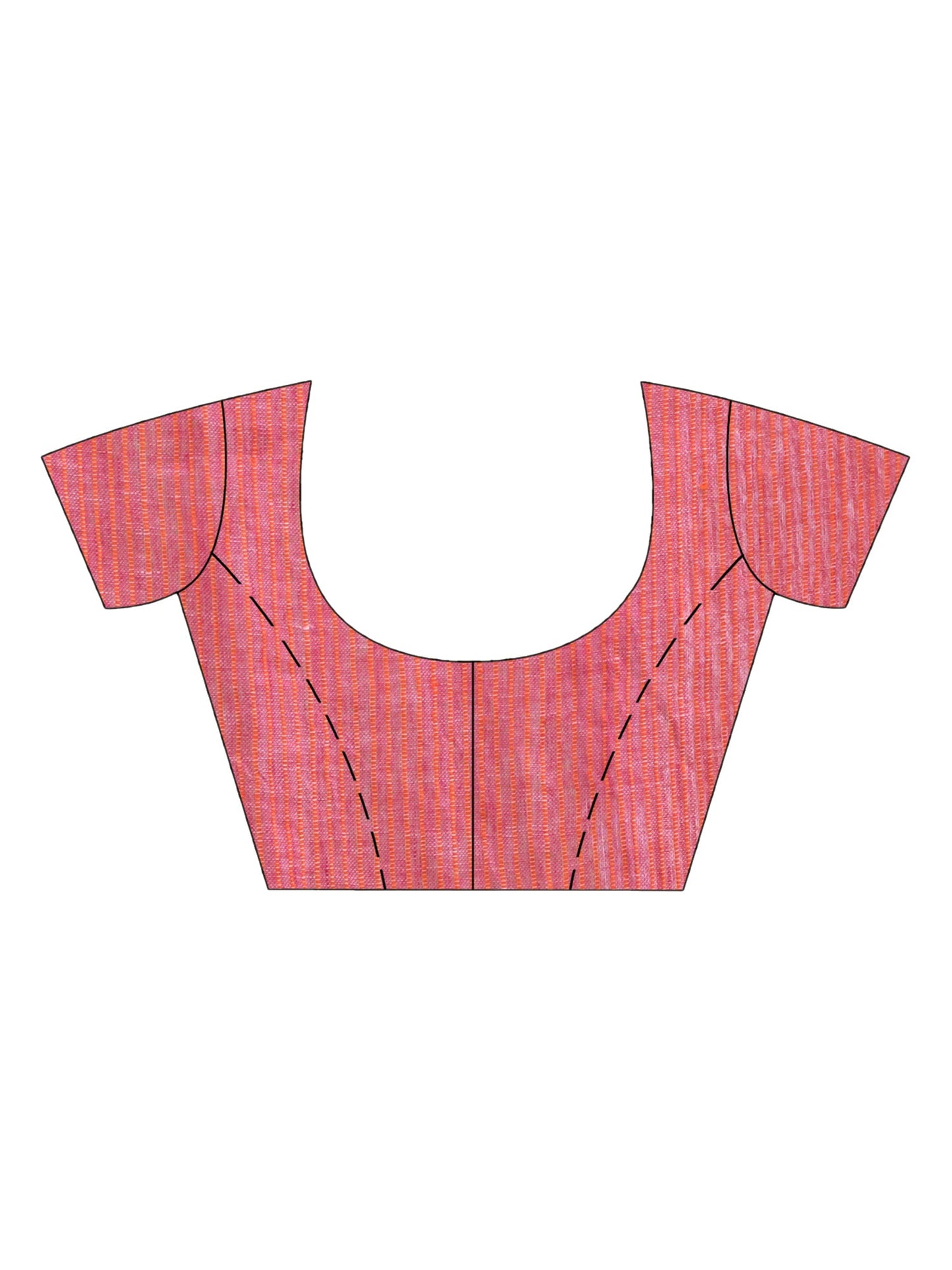 Women's Livid pink linen all body pom pom with pallu stipe handwoven saree