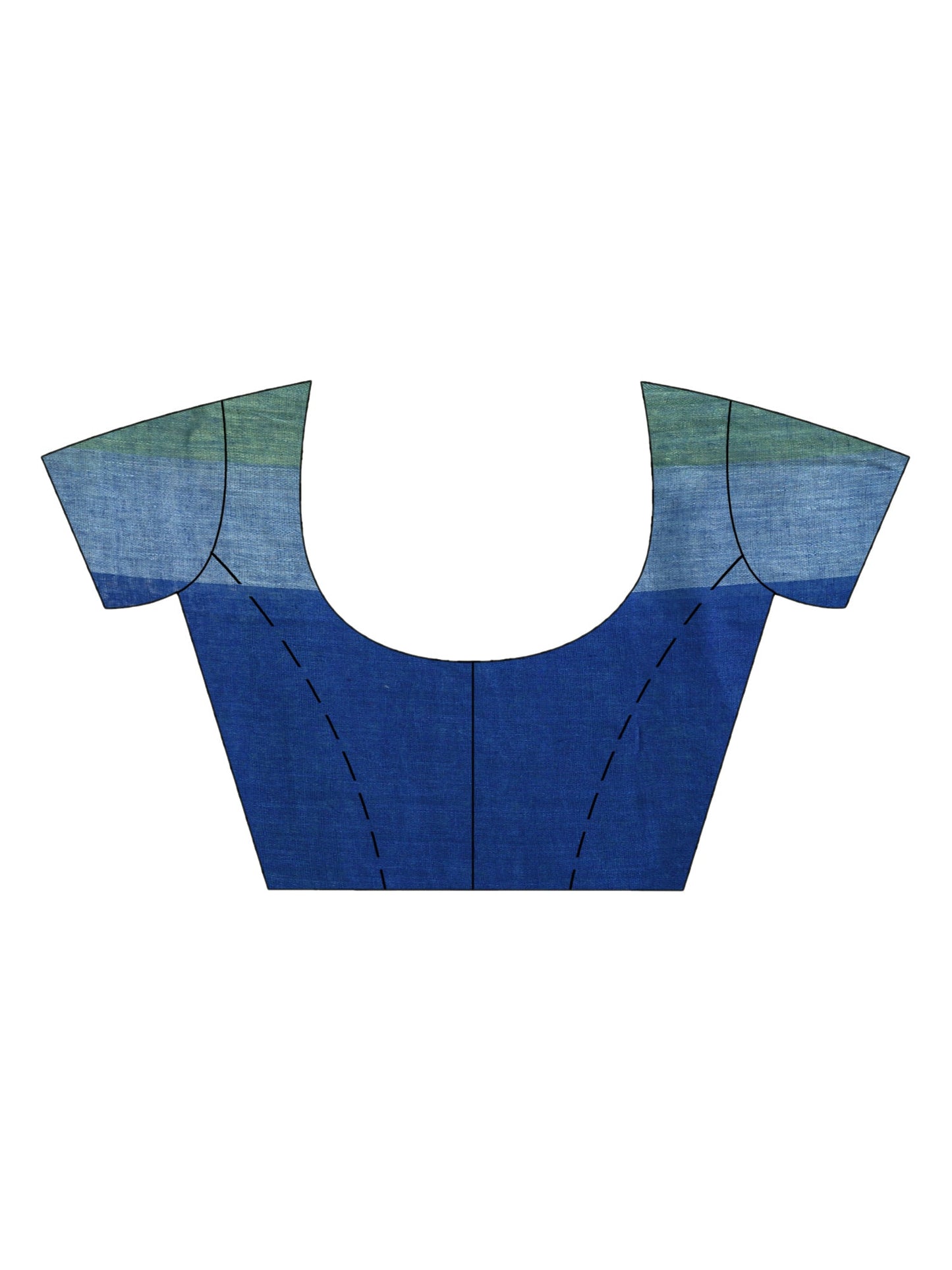 Women's Midnight blue linen with pallu stipe handloom saree