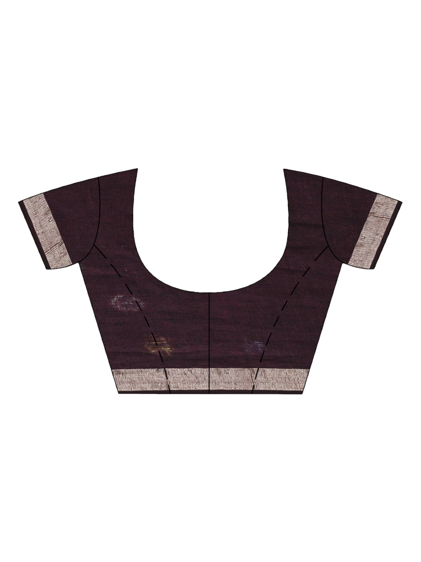 Women's Chocolate brown Traditional Linen Jamdani Saree