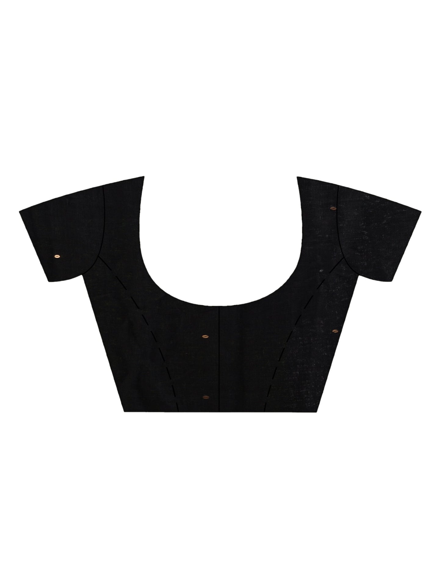 Women's Black linen all body cumki in pallu zori handloom saree