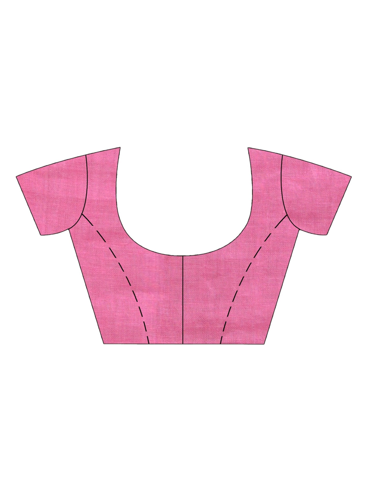Women's Taffy pink linen all body cumki in pallu zori handloom saree