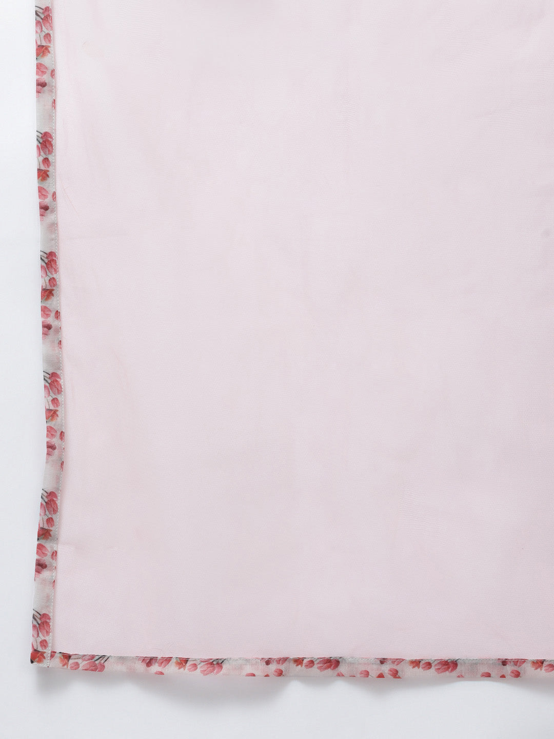 Women's Off White Floral Printed Chanderi Silk Anarkali Kurta With Dupatta