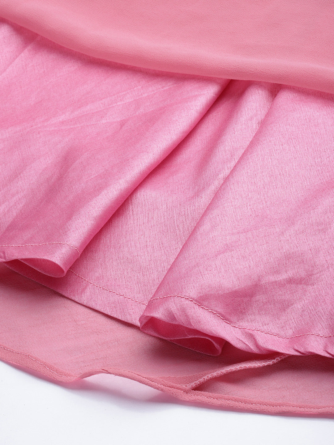 Women's Onion Pink Geogette Sequence Embellished Maxi Dress