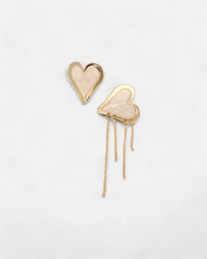 Women's Opal White Plated Earrings