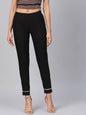 Buy_Women's_Black_Cotton_Solid_Straight_Pants_Online_Trendia