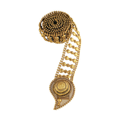 Women's 18k Gold Plated Ethnic Kundan Studded Kamarband
