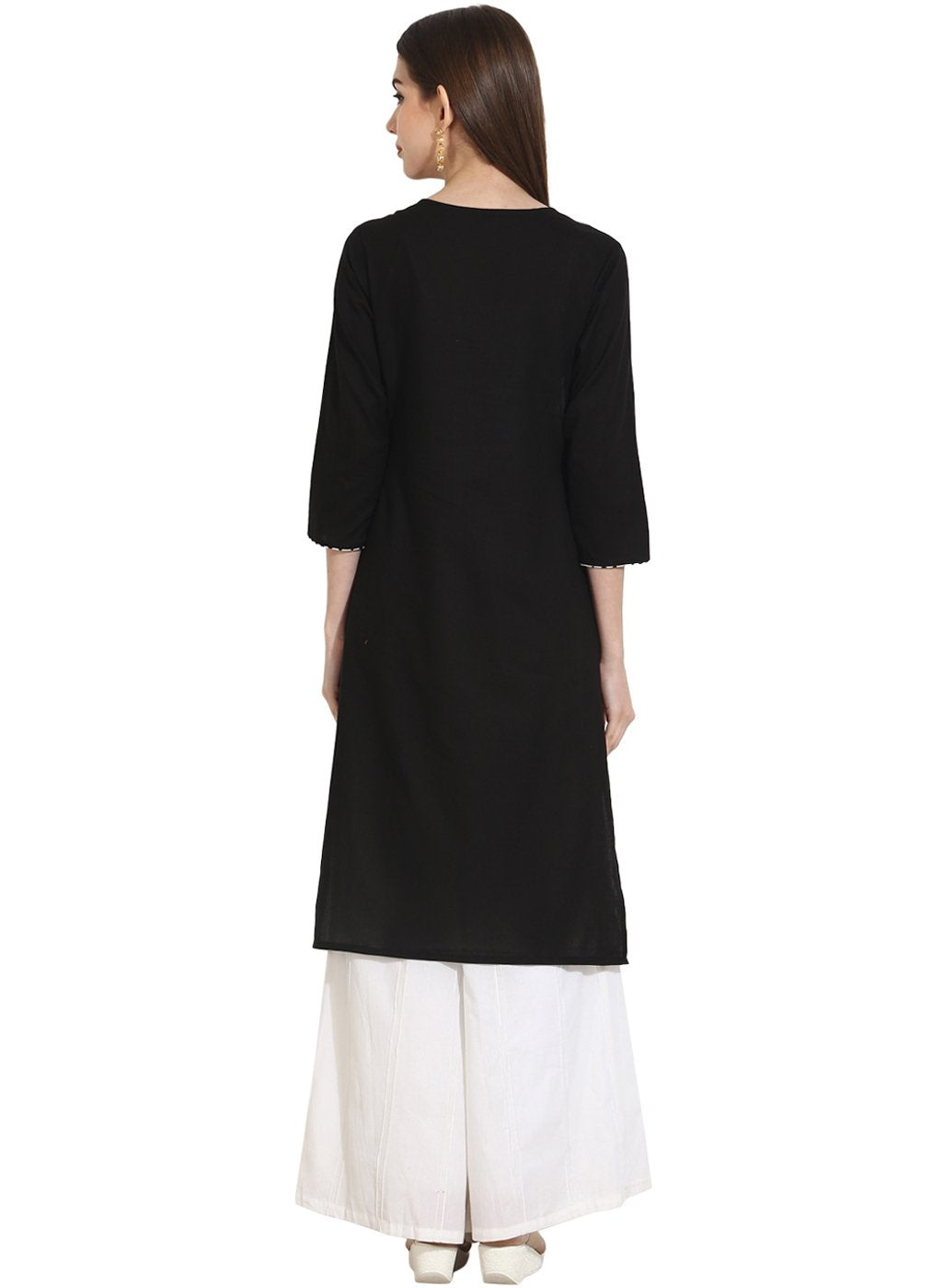 Women's Multi 3/4Th Sleeve Cotton Kurta