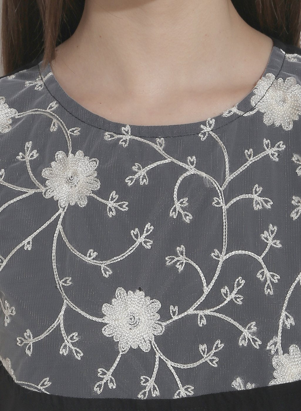 Women's Black Sleevless Cotton Kurti