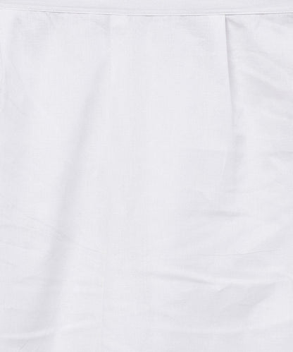 Women's Blue printed gathered A-line kurta with white palazzo