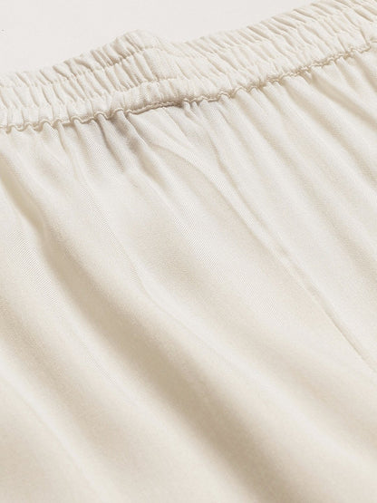Women's Off-White Falred Sharara