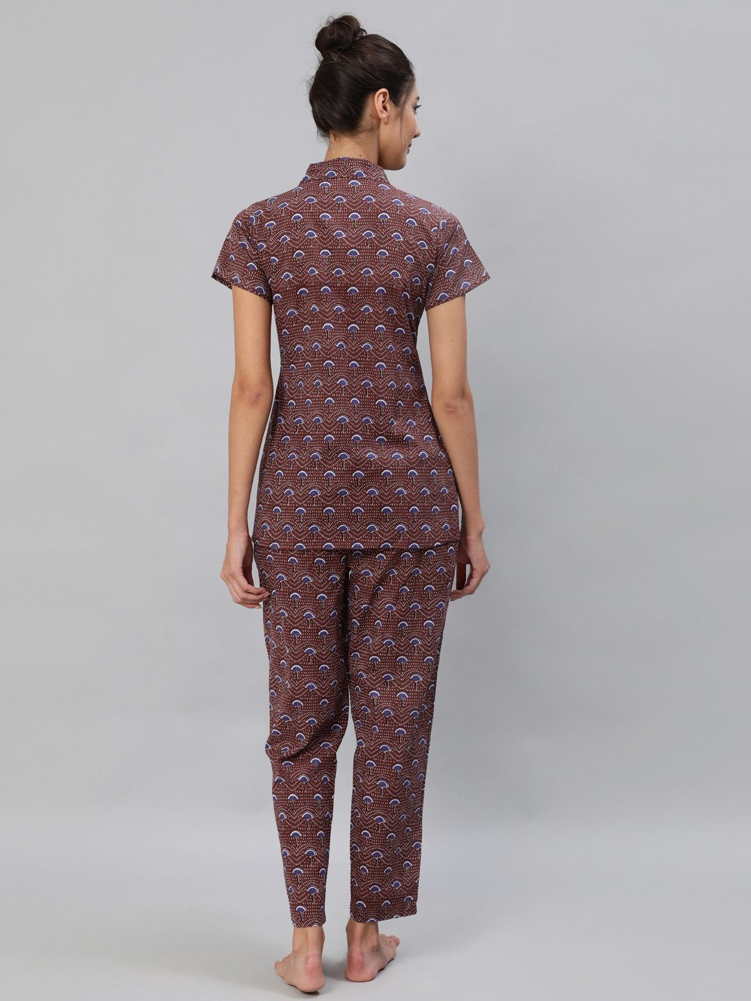 Women's Multi Colored Night Suit Set