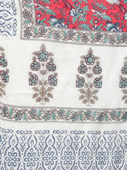 Women's Grey Solid Kurta With Palazzo & Printed Dupatta