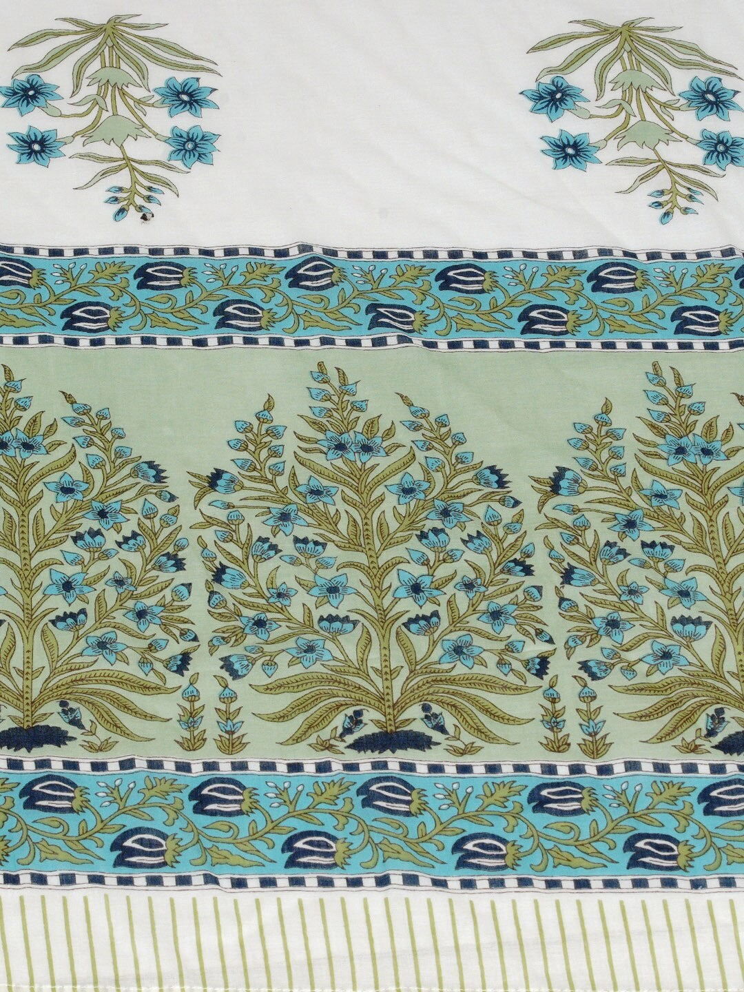 Women's Blue Solid Kurta With Palazzo & Printed Dupatta