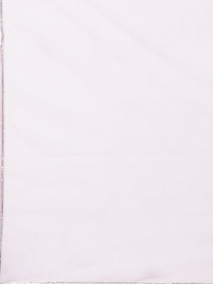 Women's Pink Embroidered Kurta With Sharara With Dupatta
