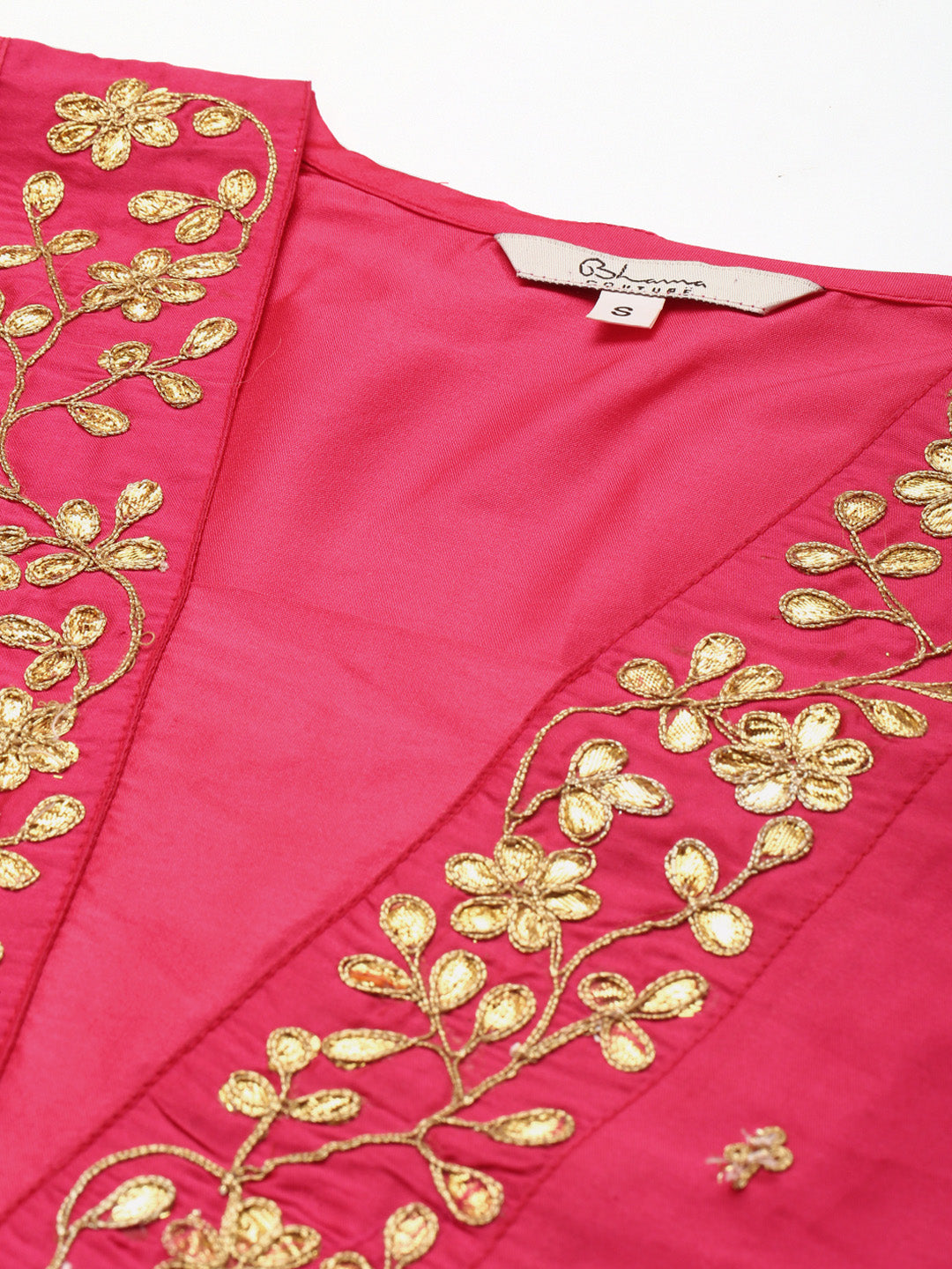 Women's Pink Yoke Design Kurta & Skirt With Dupatta