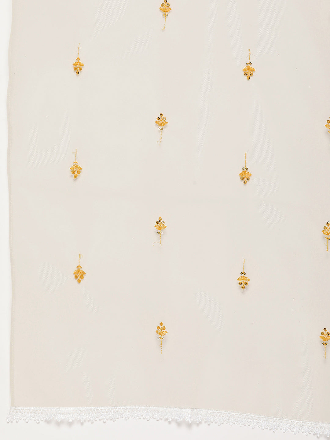 Women's Yellow Embroidered Shoulder Straps Kurta & Sharara With Dupatta