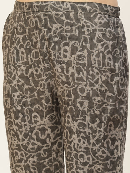 Women's Yellow Color Rayon Blend Straight Foil Printed Kurta Palazzo Set