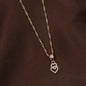 Women's 18k Rose Gold Plated Pearl & Cubic Zirconia Twisted Pendant Necklace Set with Earrings