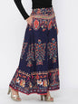 Women's Mustard Cotton Printed Flared Palazzo