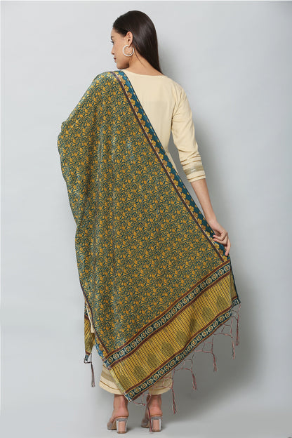 Women's Multicolored Polyster Velvet  Digital Printed Dupatta