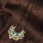 Women's 18k Gold Plated Traditional Meena Work Pearl Studded Pendant Mangalsutra