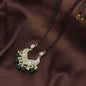 Women's 18k Gold Plated Traditional Pearl Beads Studded Pendant Mangalsutra
