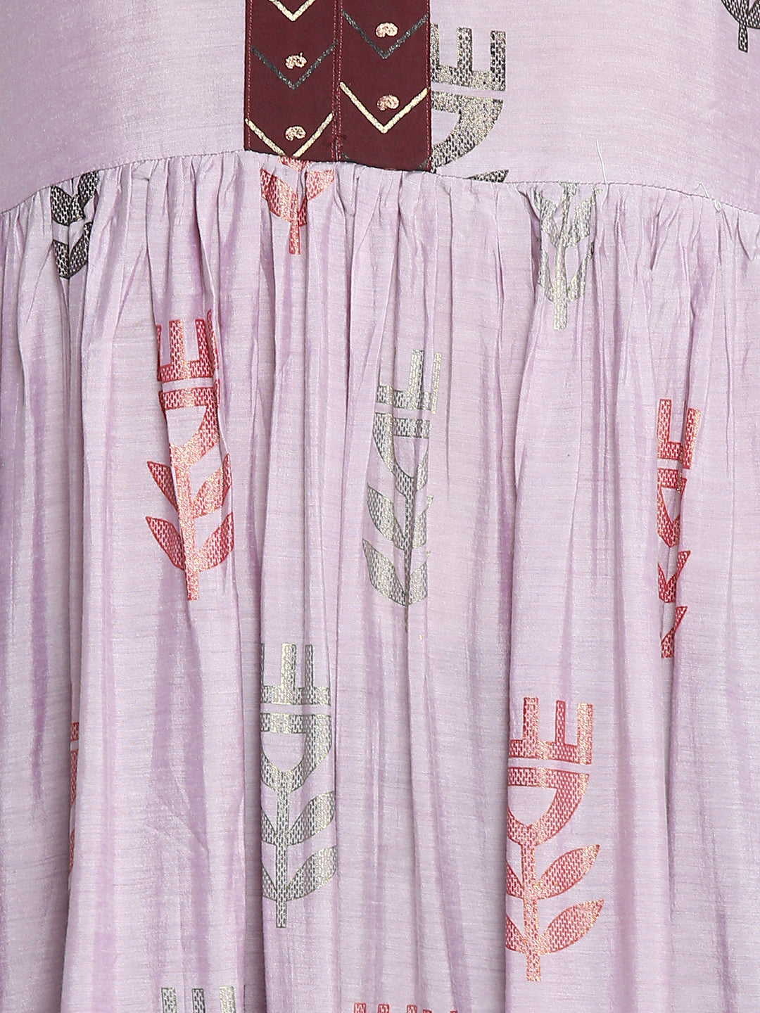 Women's Grey Color Muslin Floral A-Line Digital Printed Kurta Pant Set