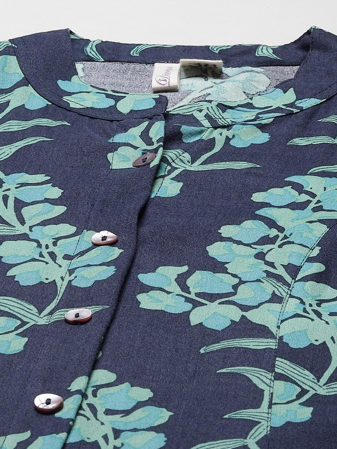 Women's Leaf Printed A-line Rayon Kurta