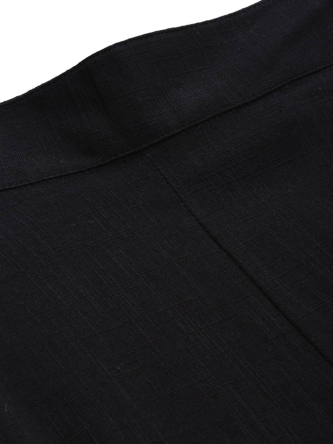 Women's Black Cotton Trouser
