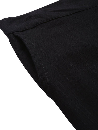 Women's Black Cotton Trouser