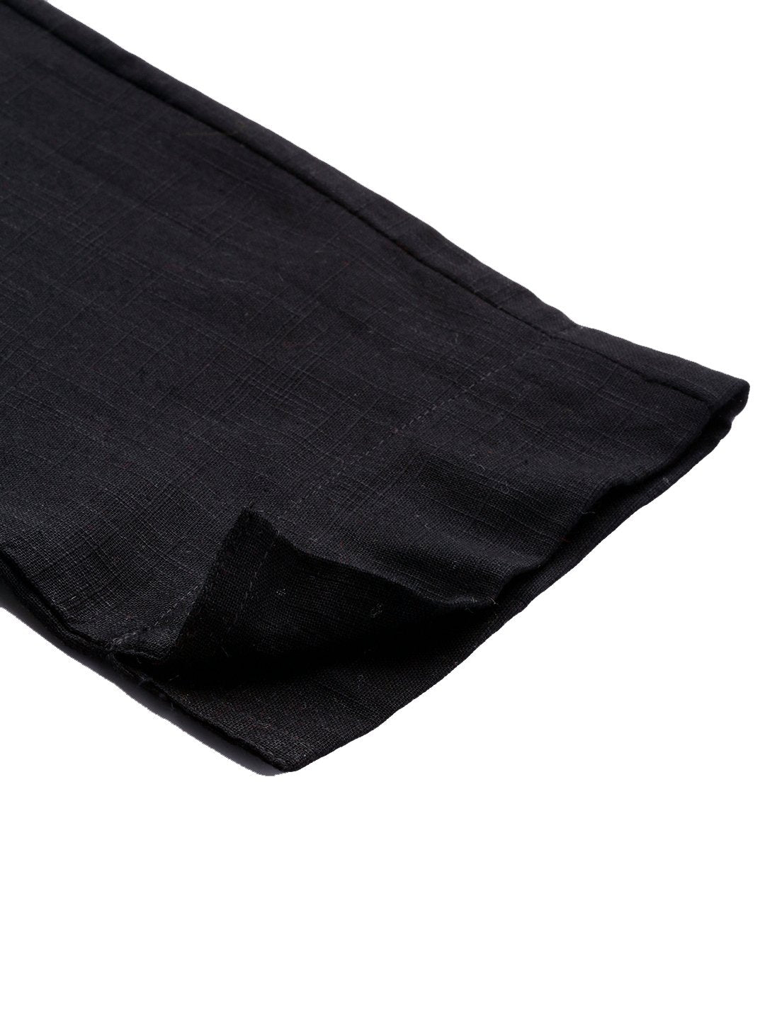 Women's Black Cotton Trouser