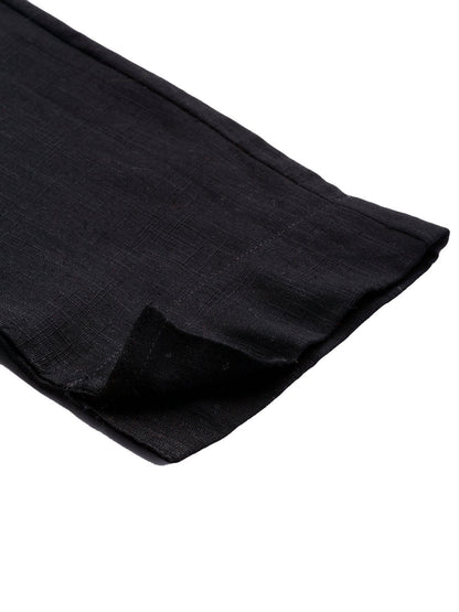 Women's Black Cotton Trouser