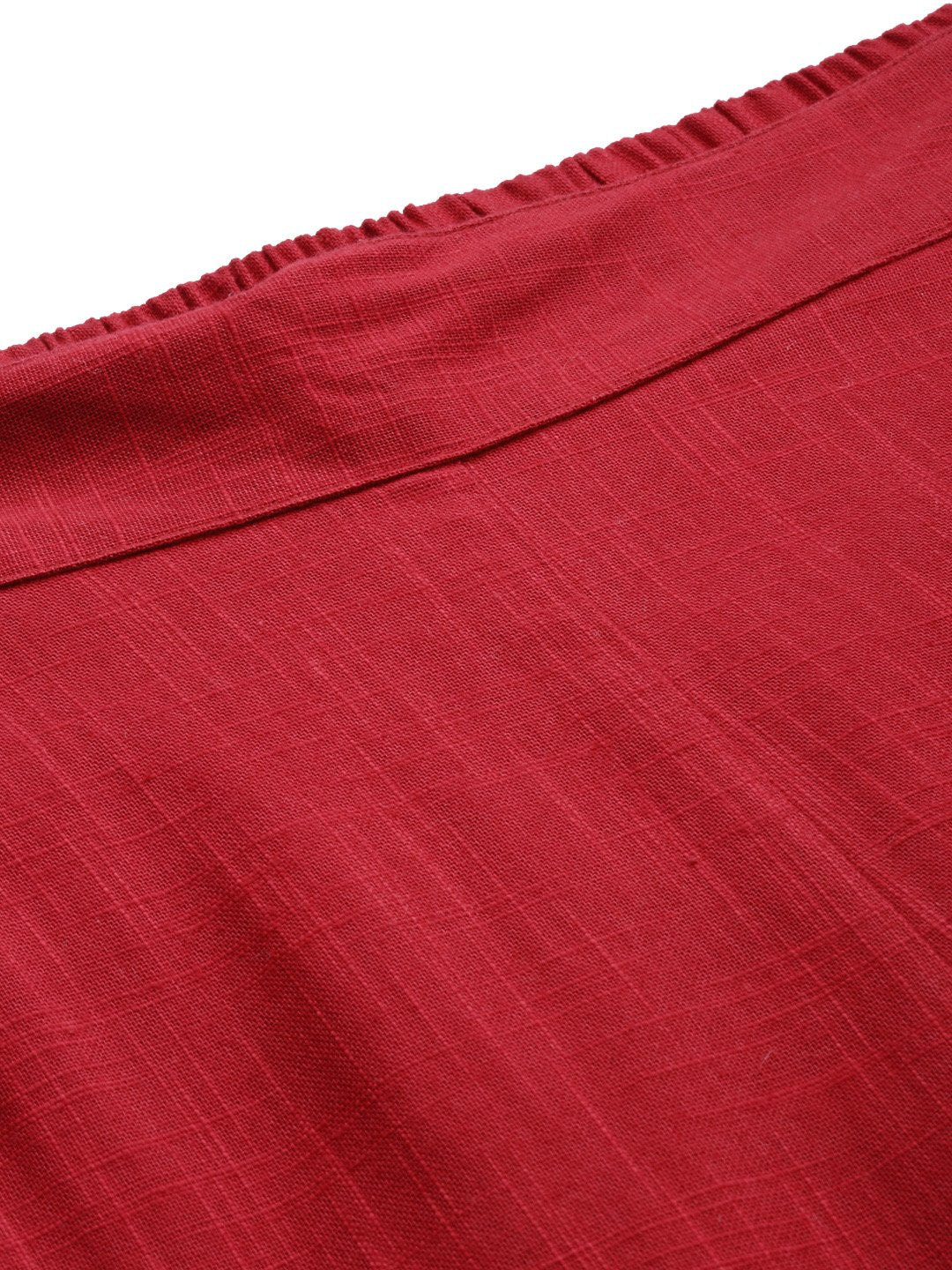 Women's Maroon Cotton Trouser